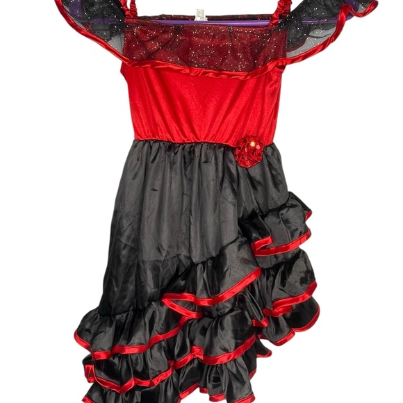 Girls Flamenco Dancer Costume 4-6 - Picture 2 of 8